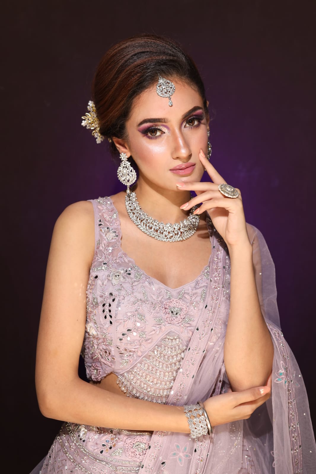 Professional makeup look