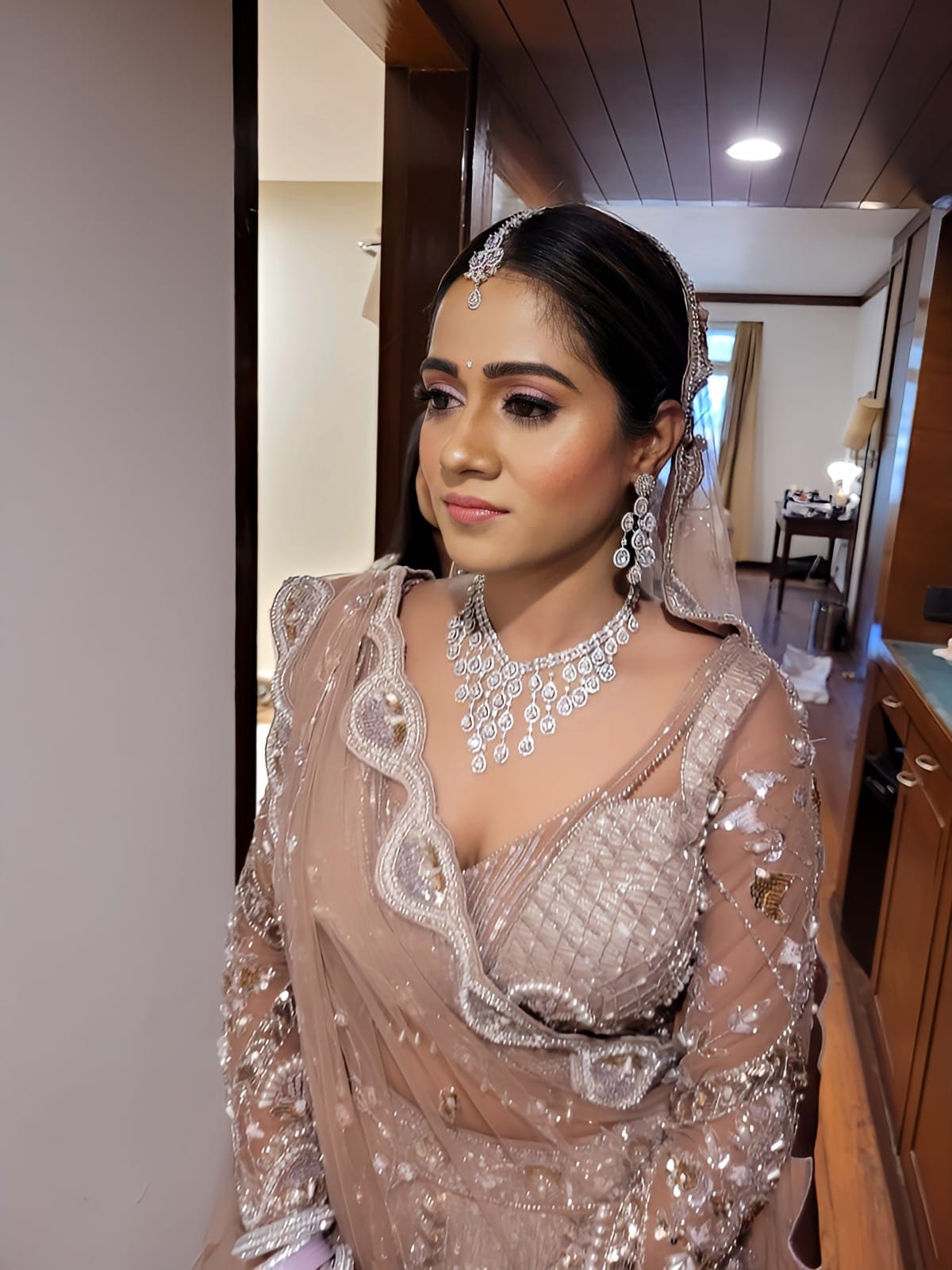 Blush reception makeup by DSB Makeovers